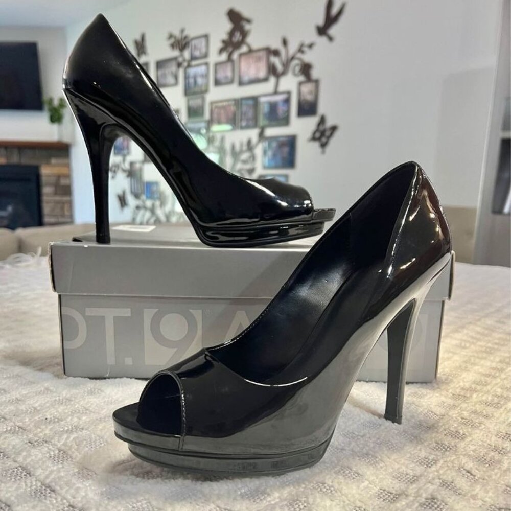Apt. 9 Women’s Jasmia Black Patent High Heel Shoes – Size 7.5